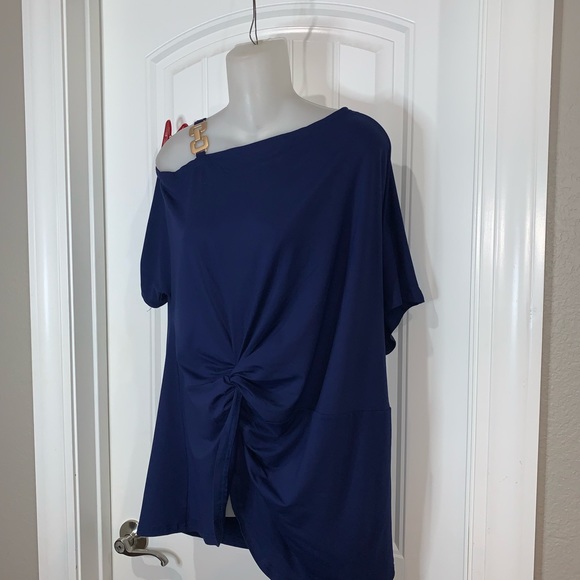 Plus Chain Detail Asymmetrical Neck Top NWT - Picture 7 of 8